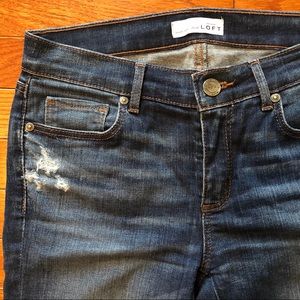 LOFT Distressed Skinny Jeans
